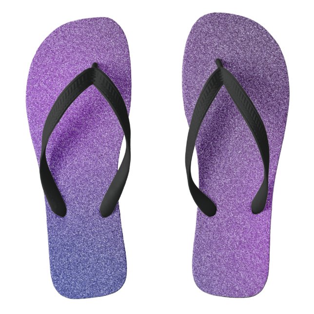 Tongs Parties scintillant de dégradé bleu-violet, paire  (Semelle)