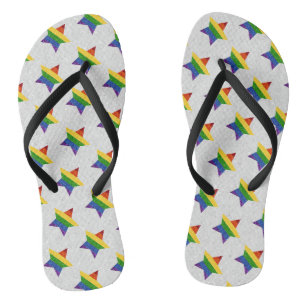 Tongs Parties scintillant du drapeau de la gay pride