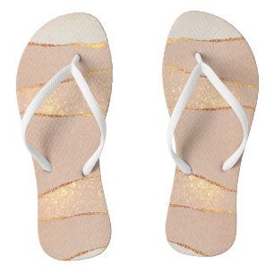Tongs Parties scintillant Rose Gold de luxe