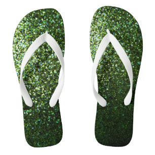 Tongs Parties scintillant verte