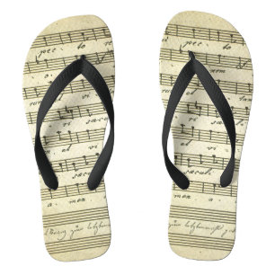 Tongs Partition musicale vintage, partition musicale ant