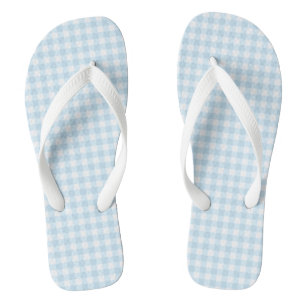 Tongs Pastel Bleu En vichy Flip Flops Adultes, Sangles L