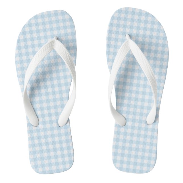 Tongs Pastel Bleu En vichy Flip Flops Adultes, Sangles L (Semelle)
