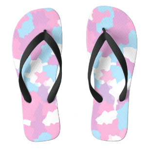 Tongs Pastel Camouflage Motif d'art Abstrait