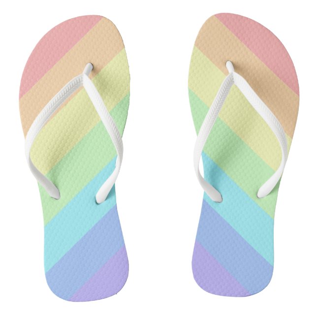 Tongs Pastel Rainbow Slash Stripes (Semelle)