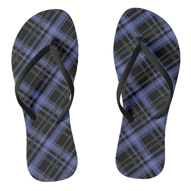 Tongs Pâte rayée en tartan à damiers plaid transparent (Semelle)