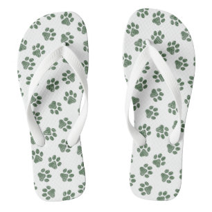Tongs Patrouilles de Doodle, Paws de Chien, Paws Vertes