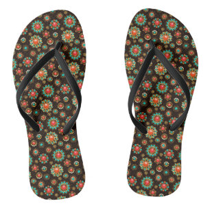 Tongs Pattern de Ethnic Brooches Seamless