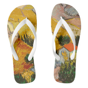 Tongs Paysage avec maison et laboureur Vincent van Gogh
