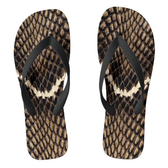 Tongs Peau de serpent Faux Cobra (Semelle)