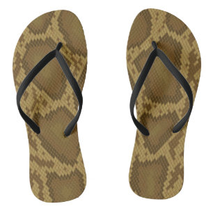 Tongs Peau de serpent, motif reptile
