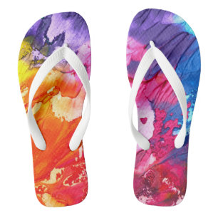 Tongs Peinture Abstraite Moderne Colorée