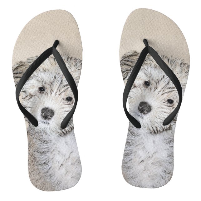 Tongs Peinture de Chien Havanais - Cute Original Chien A (Semelle)