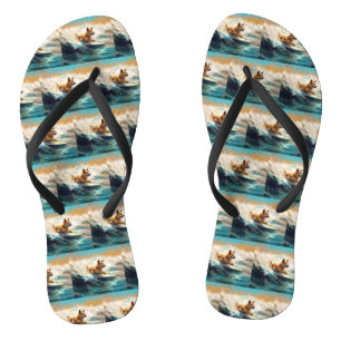 Tongs Peinture de surf de plage de Lappish finnois