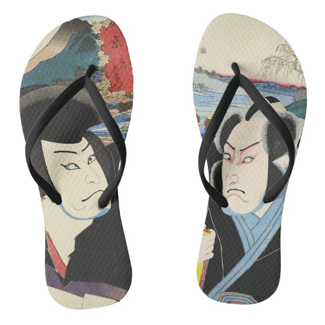 Tongs Peinture japonaise Ukiyoe (Semelle)