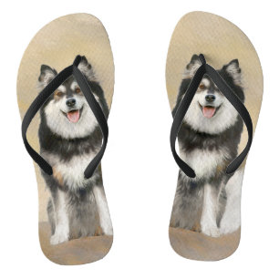 Tongs Peinture Lapphund Finlandaise - Joli art original