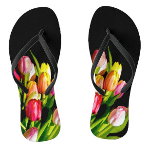 Tongs Peinture Tulip - Art Fleur original