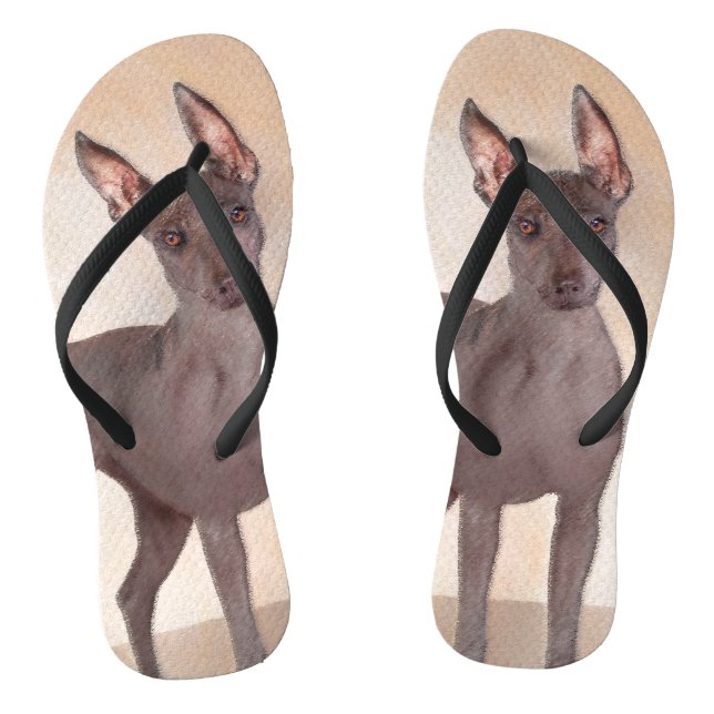 Tongs Peinture Xoloitzcuintli - Cute Original Chien Art (Semelle)