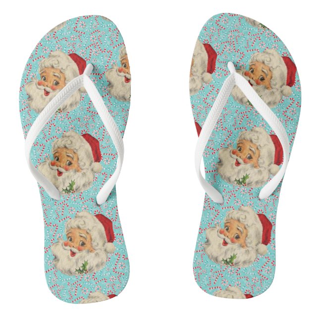 Tongs Père Noël avec des menthes poivrées (Semelle)