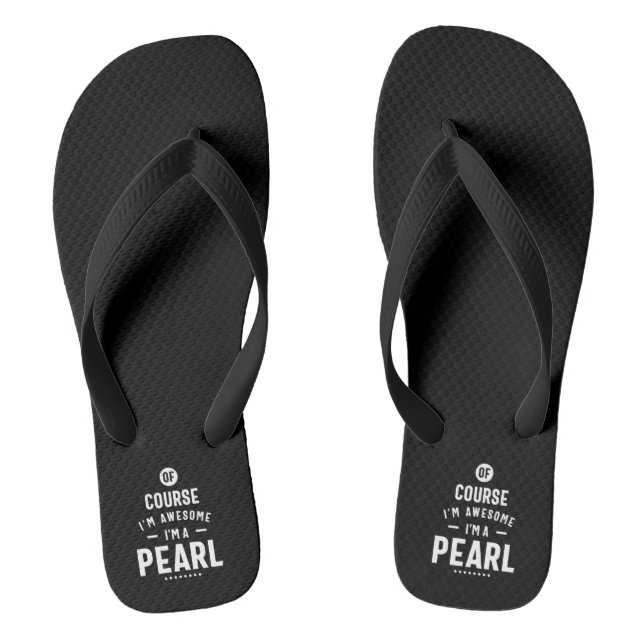 Tongs Perle Nom Personnalisé Anniversaire (Semelle)