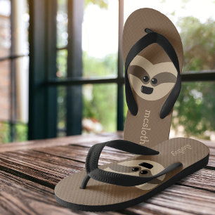 Tongs personnalisés pour enfants avec paresseux mi