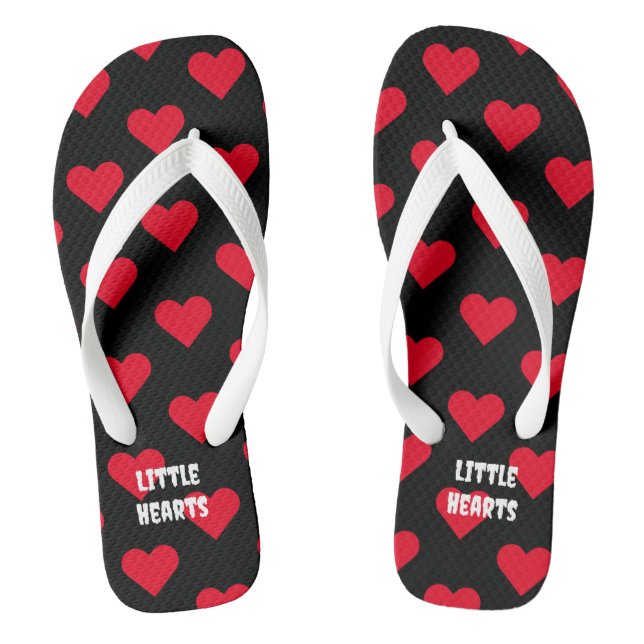 Tongs Petits cœurs imprimés taille Femme 10 - Homme 9 (Semelle)