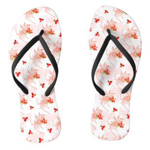 Tongs Phoenix Oiseau Et Phoenix Fleur Motif Sans Faille