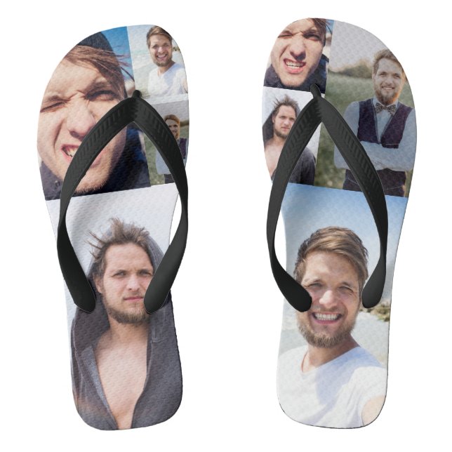 Tongs Photo Collage Mettez Votre Visage (Semelle)