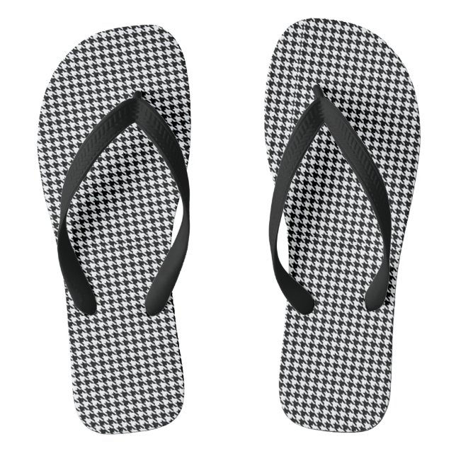 Tongs pied de motif noir et blanc (Semelle)