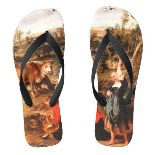 Tongs Pierre Paul Rubens Laitières avec du bétail dans u