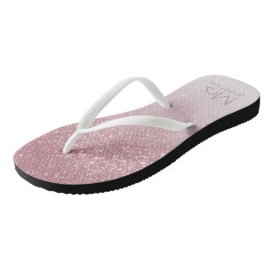 Tongs Pink Blush Parties scintillant Gradient Mme Marié