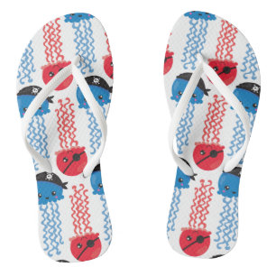 Tongs Pirate Jellyfish, Motif de méduses, Sea Animaux