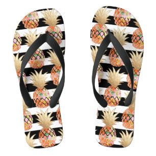 Tongs PixDezines Aloha Ananas+Rayures
