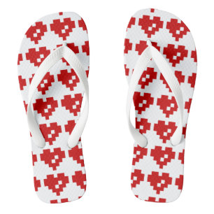 Tongs Pixel Coeur 8 bits Amour