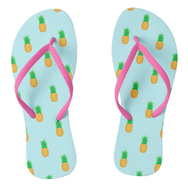 Tongs Plage à Imprimé Tropical de l'Ananas (Semelle)