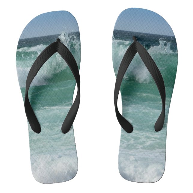 Tongs Plage Bord de mer Vagues Sable Modèle tendance (Semelle)