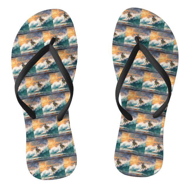 Tongs Plage d'Akita Surfing Painting (Semelle)
