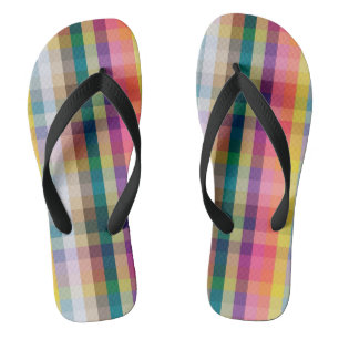Tongs Plaid écossais Abstrait