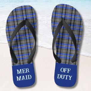 Tongs Plaids personnalisés Funny Beach Cadeaux de retrai