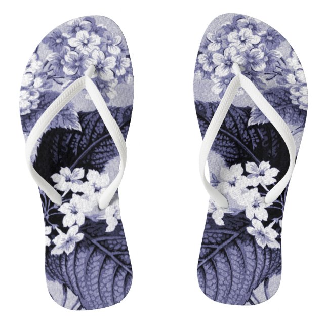 Tongs Plastique florale bleu mauve Mulberry No.1 (Semelle)