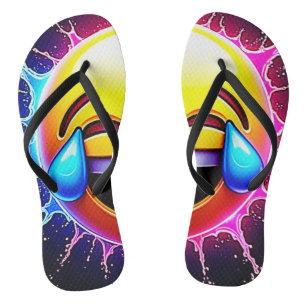 Tongs Plongeon Joyeux : Art Emoji Rieur