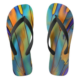 Tongs Plumes en verre tendu AI Art Abstrait