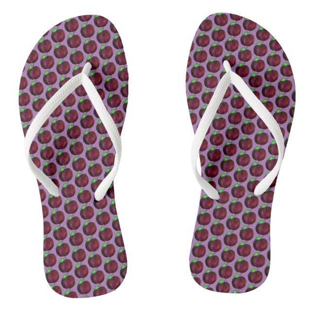 Tongs Plums Ried Été Purple Plum Fruit Imprimer (Semelle)