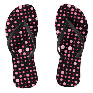 Tongs Pointe Polka moderne 01.BG noir rose