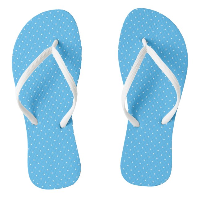 Tongs points bleus et blancs (Semelle)