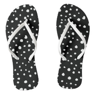 Tongs Points dalmatiens, Zones dalmatiennes, Noir et Bla