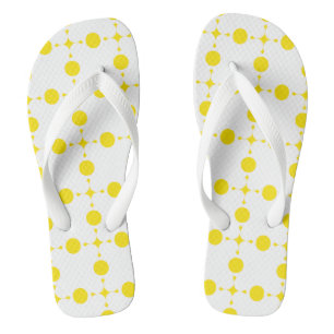 Tongs Points jaunes, Motif à pois, Pois, Pointillé