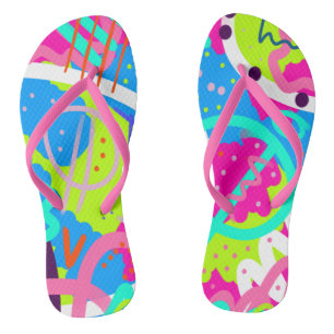 Tongs Pop Art Coloré Funky