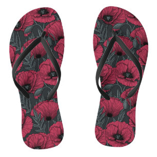 Tongs Poppies à Viva Magenta