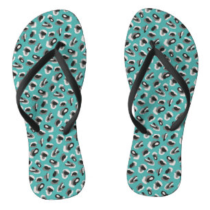 Tongs Poster de animal vert et noir